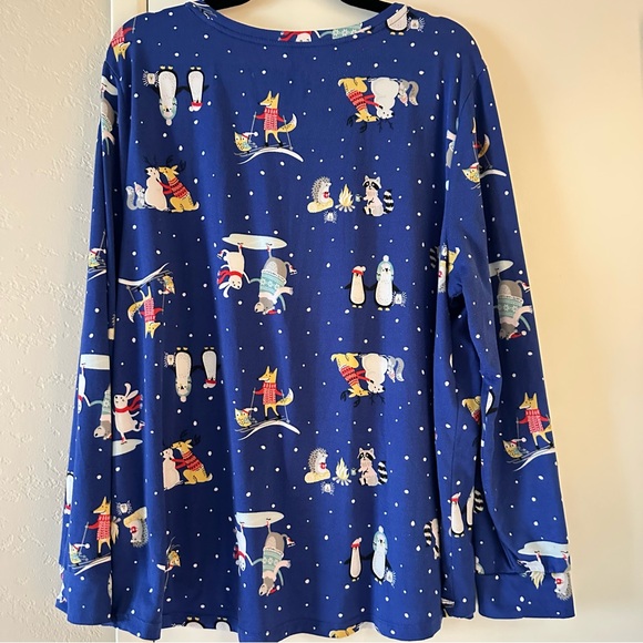 Pajama Set, Size XL, Secret Treasures, blue winter animals - Picture 2 of 10